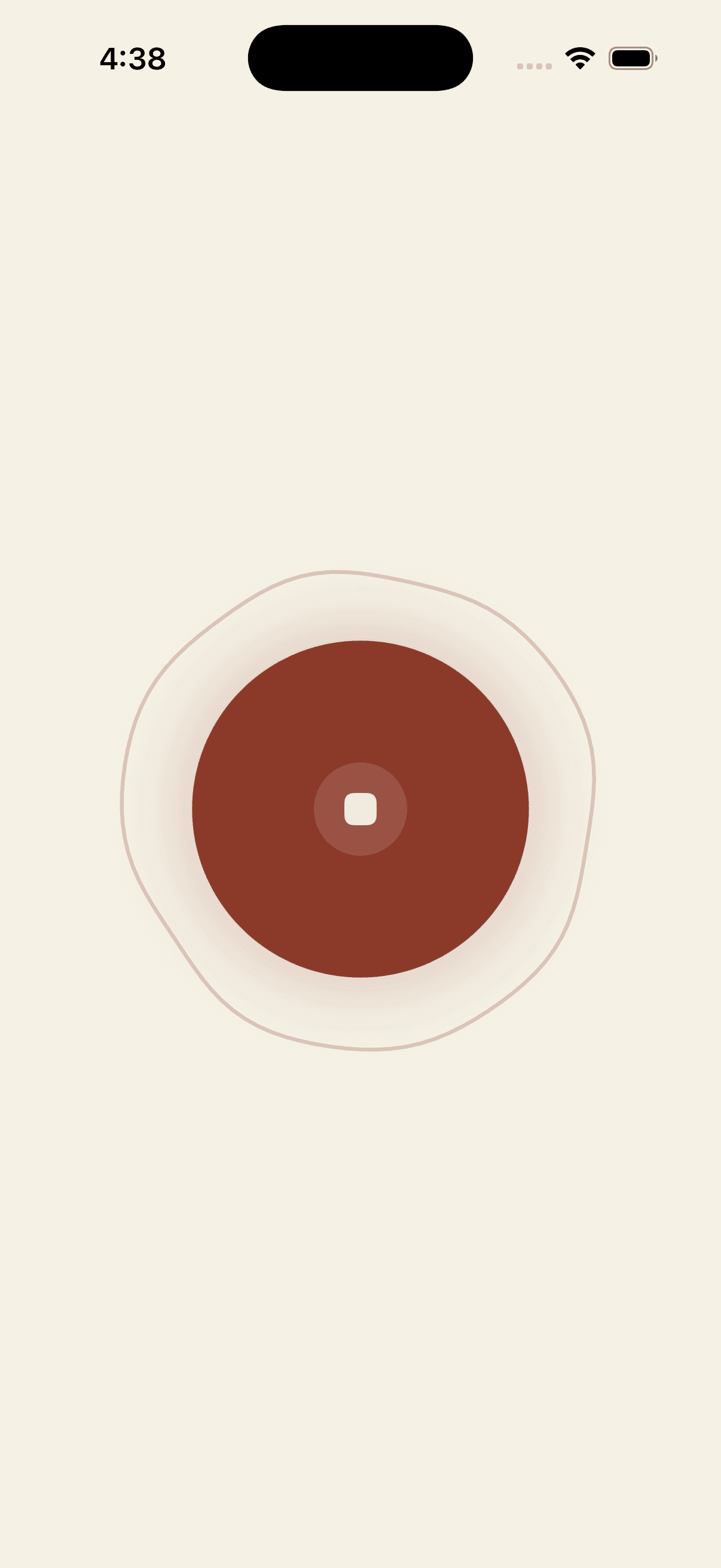 Dictation orb screen